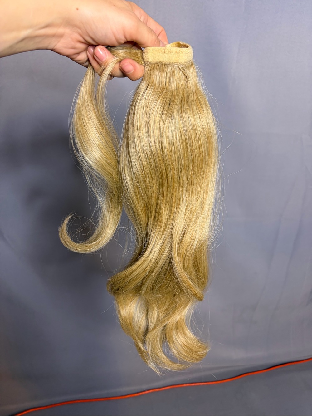 Honey Blonde Clip-In Ponytail Hair Extension - with Wrap around hair wrap.